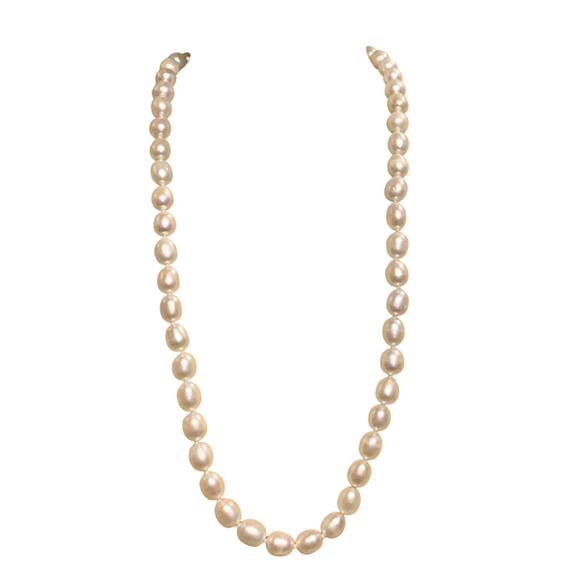 Sterling Silver & Freshwater Pearl Necklace w/ Removable Sterling & Zircon Pend. - Picture 10 of 12
